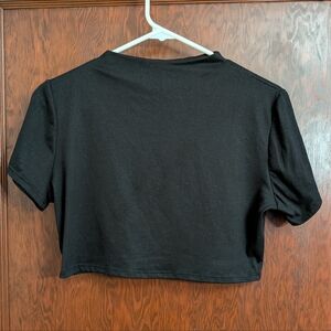 Buttery Soft Love J Black Mock Neck Crop Top